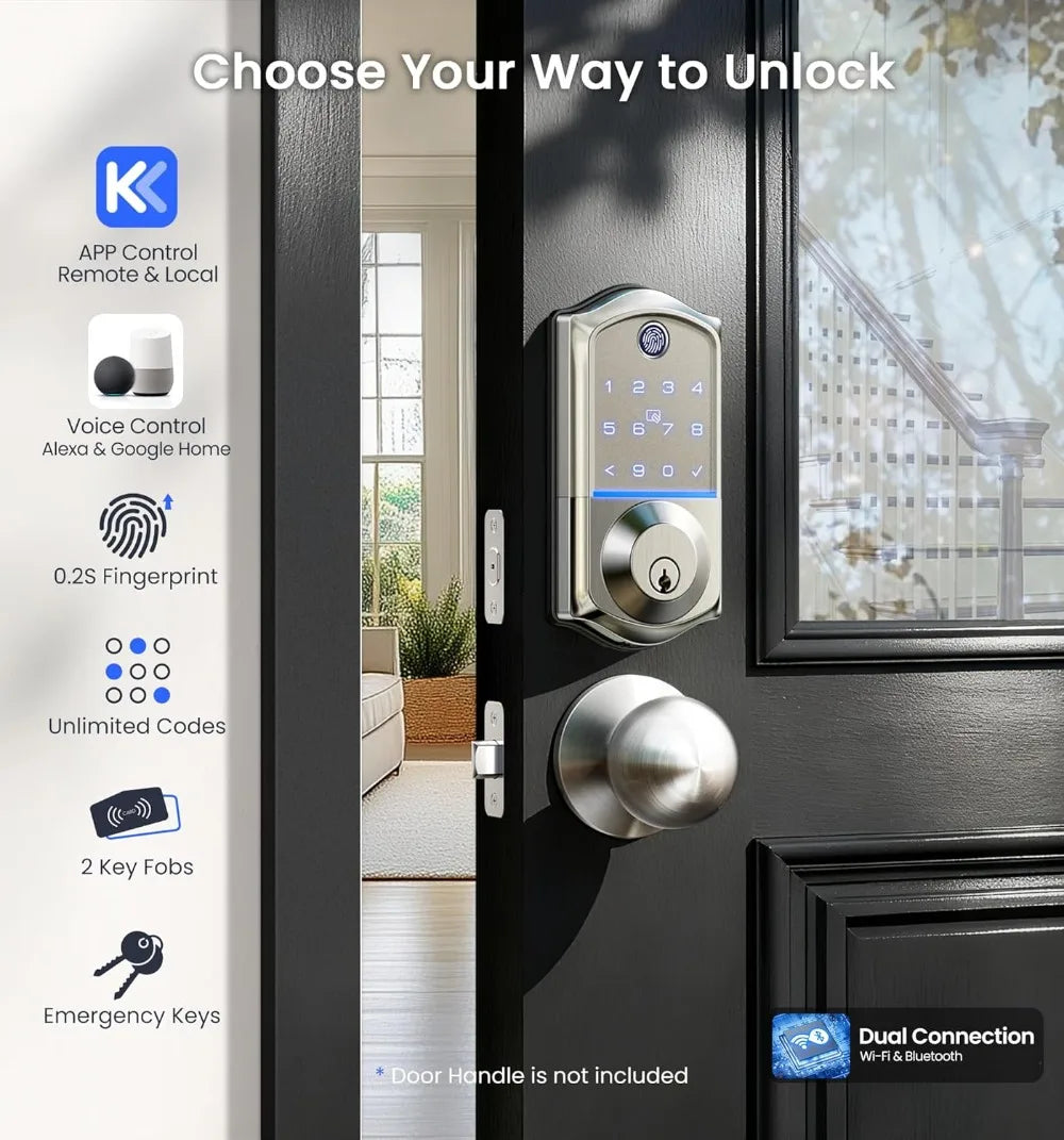 Wi-Fi Keyless Entry Smart Door Lock,