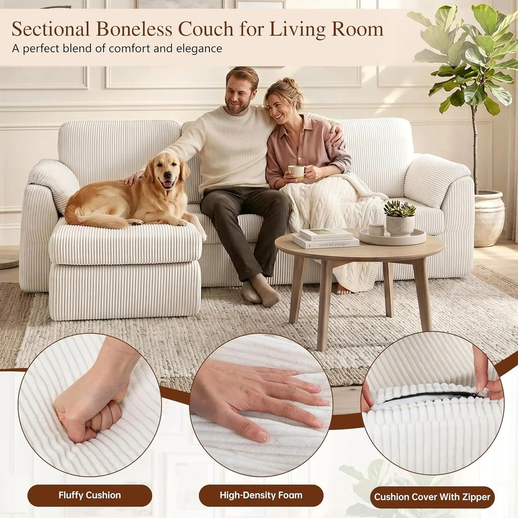 Modern Boneless Sectional Couche
