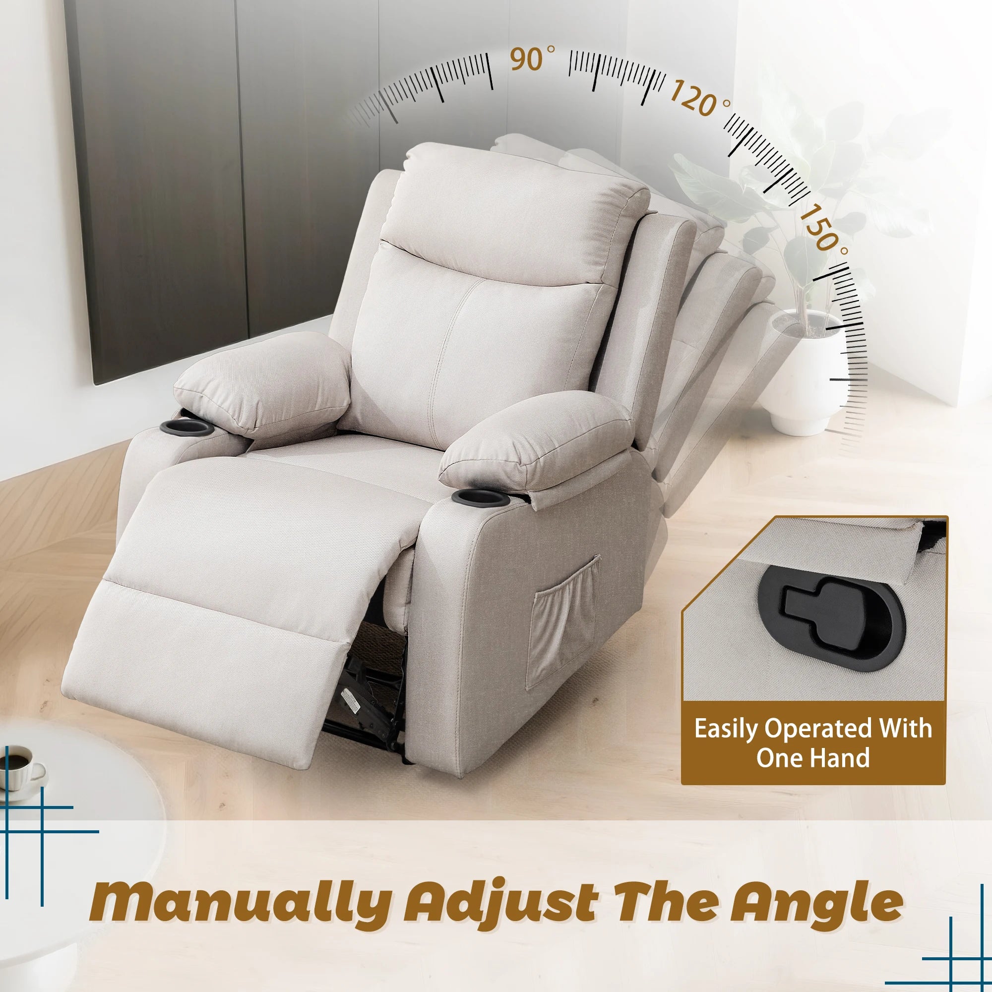 Space Saving Small Recliner