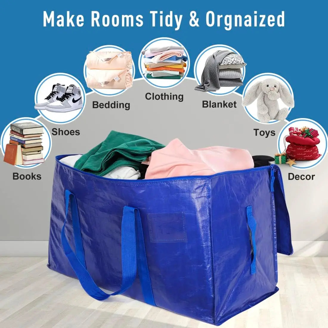 6 Pack Extra Large Moving/Storage Bags