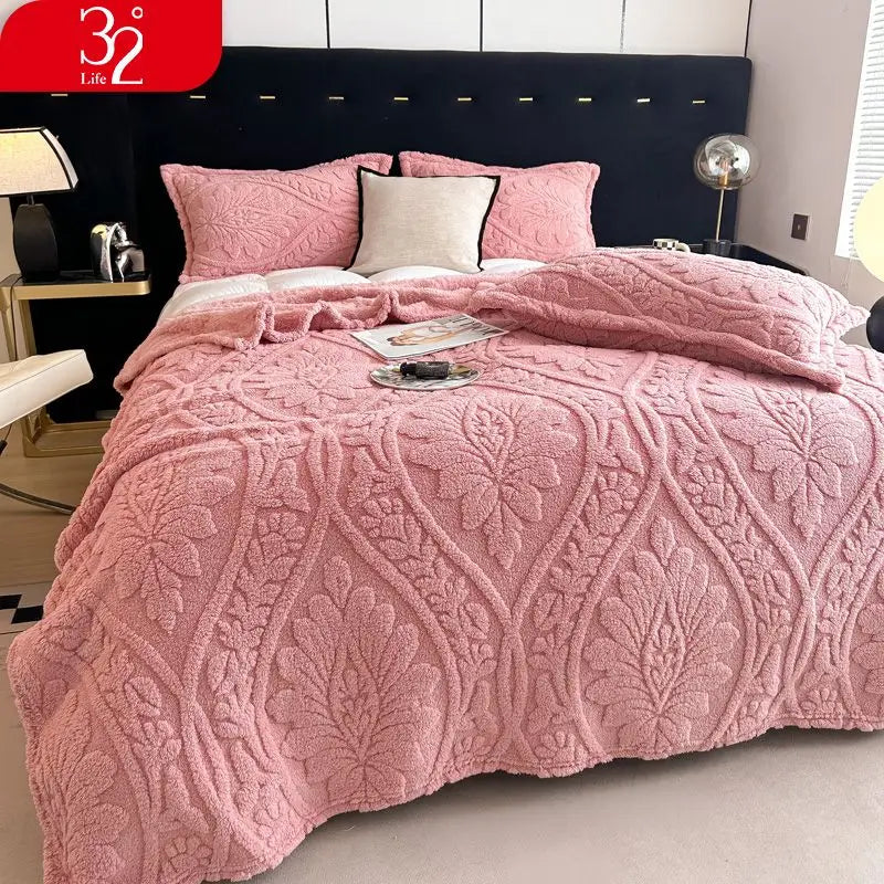 European Style 3D Floral Printed Blanket