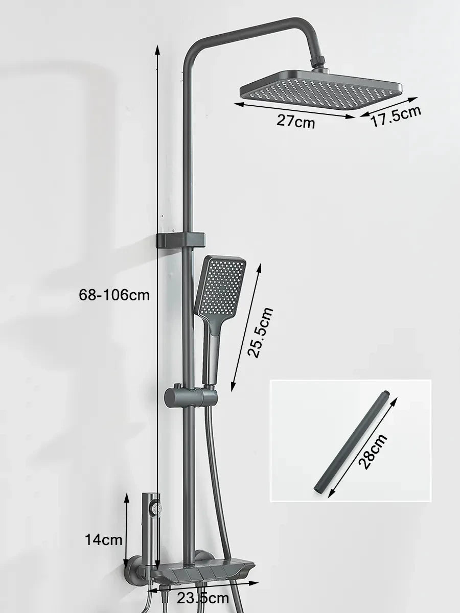 Rainfall Bathroom System With/or Without Smart Digital Display