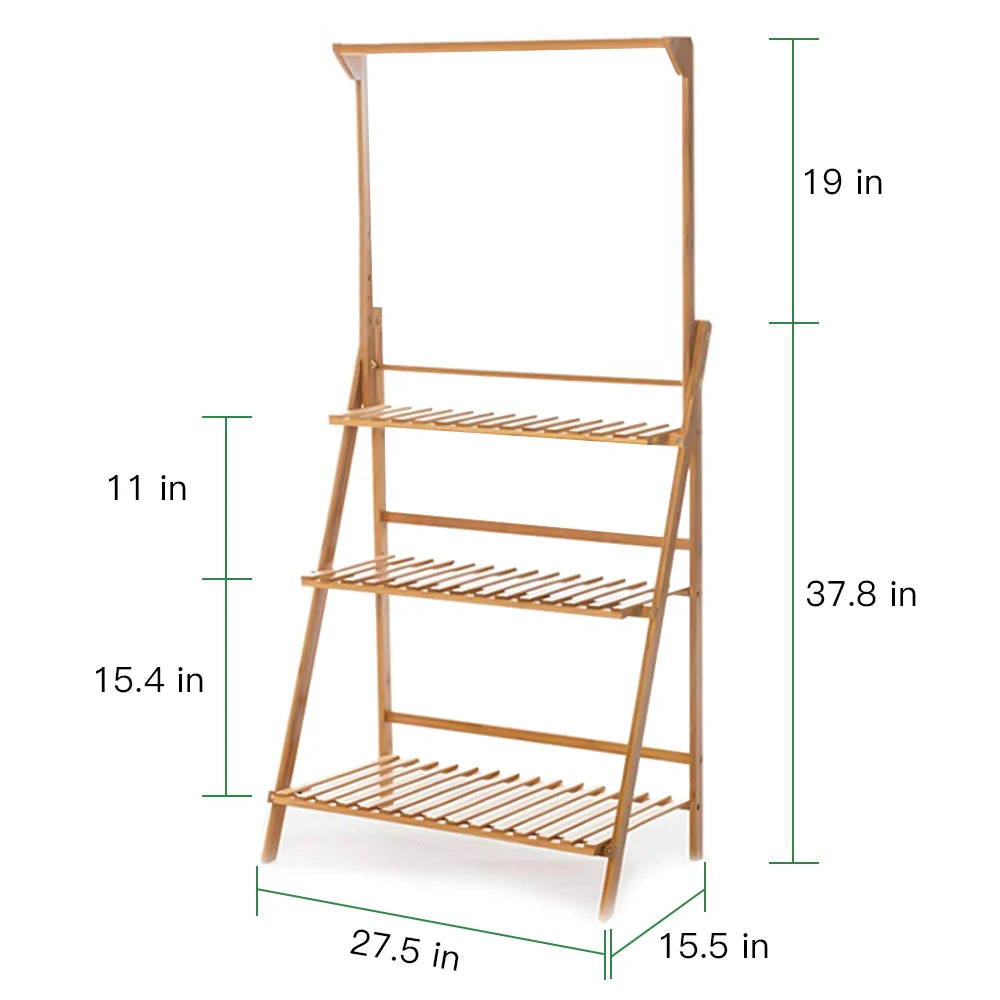 Bamboo Folding Plant Stand