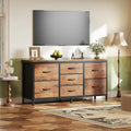 Wood Media/TV Stand with 7 Drawers (32-55 inch TVs)