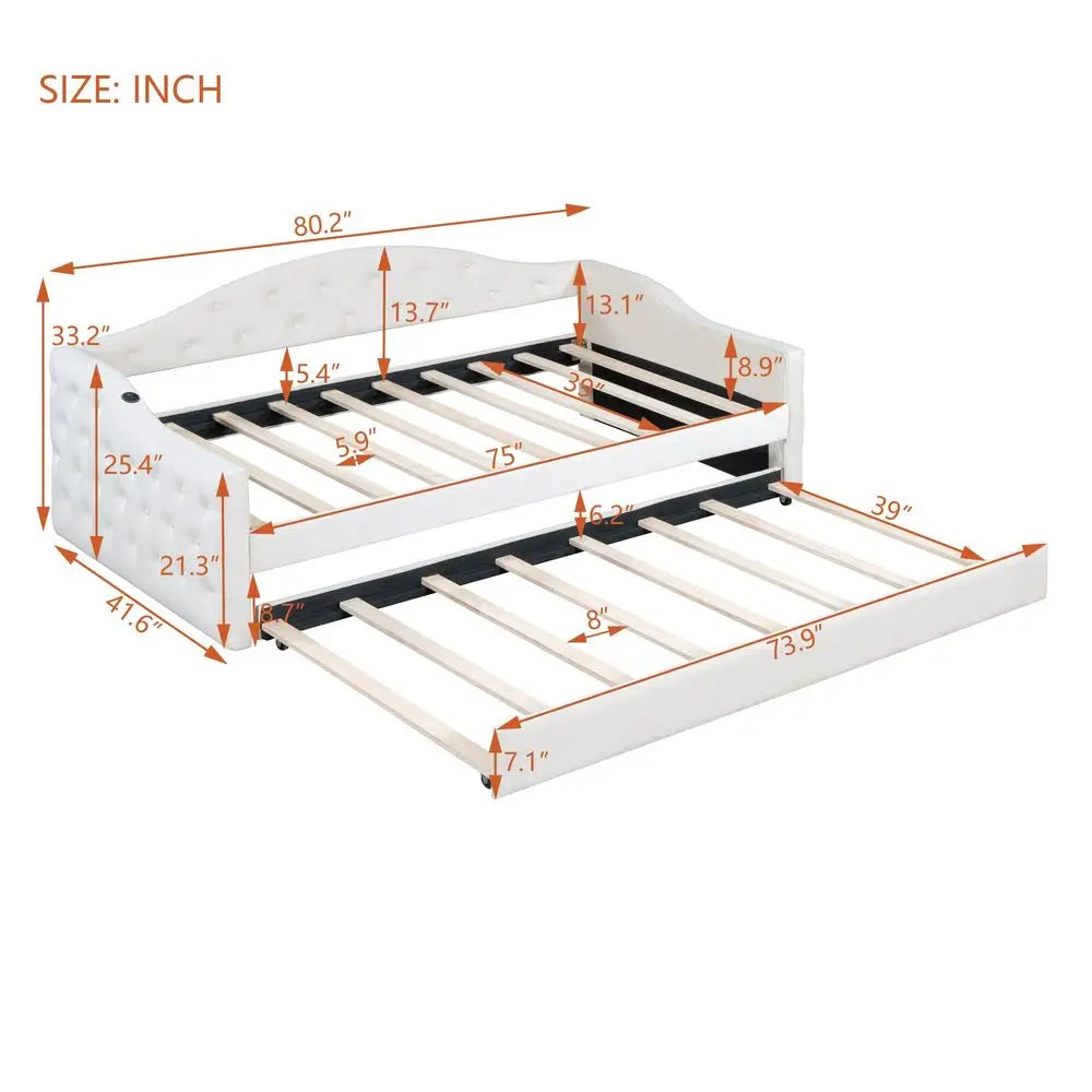 Modern Twin Daybed with Trundle