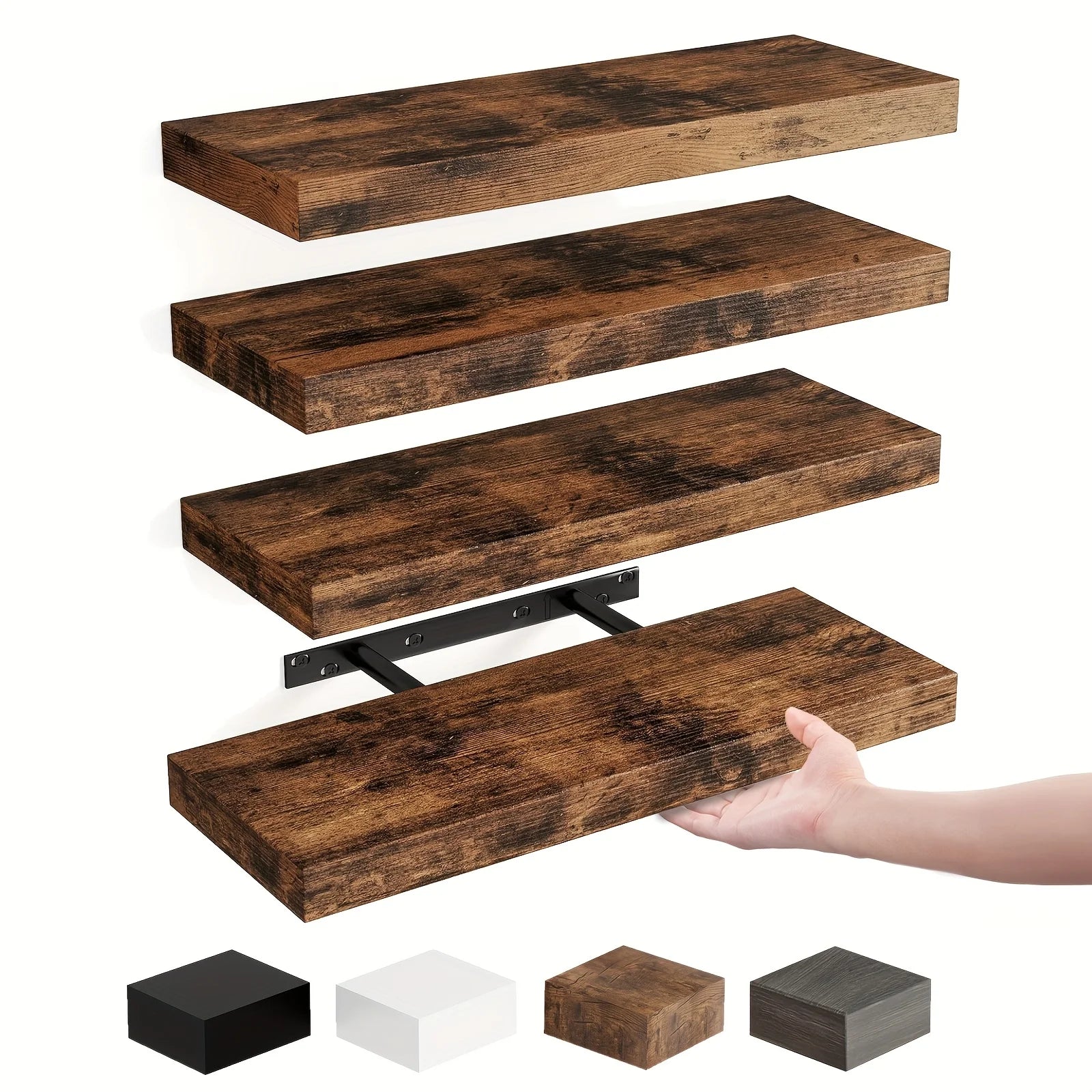 4/8pcs 15.8in Floating Shelves For Wall