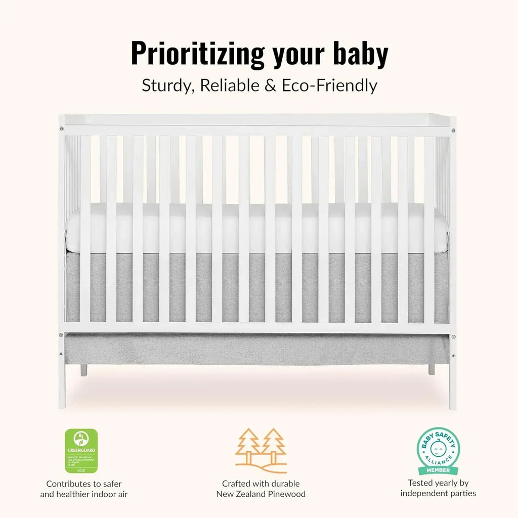 5-in-1 Convertible Full-Size Baby Crib