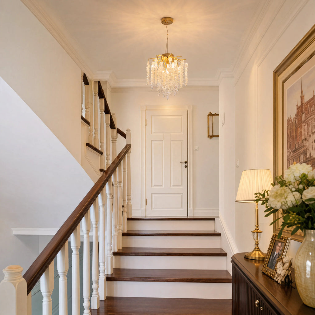 Modern Gold Crystal Chandelier