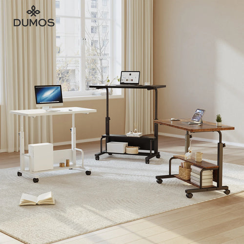 Adjustable Height Mobile Standing Computer Desk