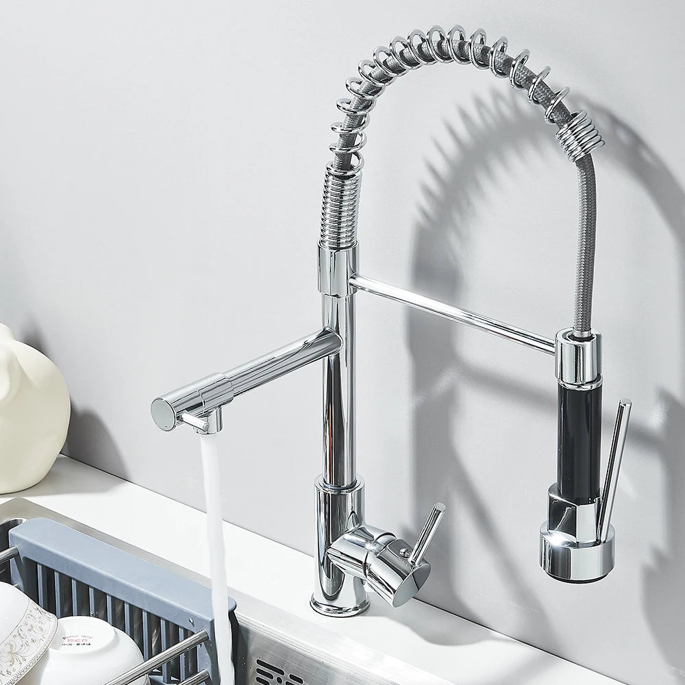 Chrome Pull Down Kitchen Faucet