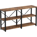 Farmhouse Sofa Table with Storage Shelves