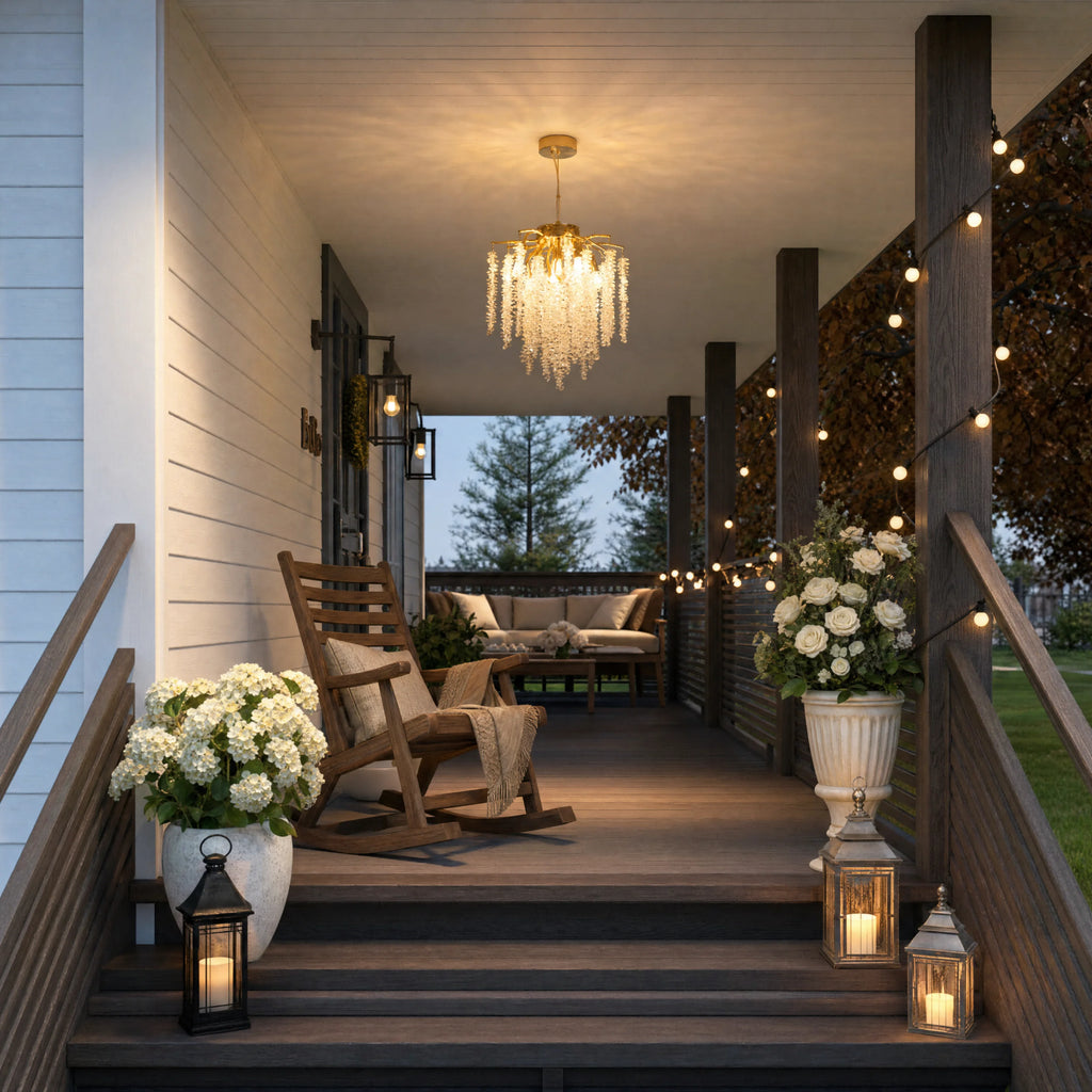 Modern Gold Crystal Chandelier