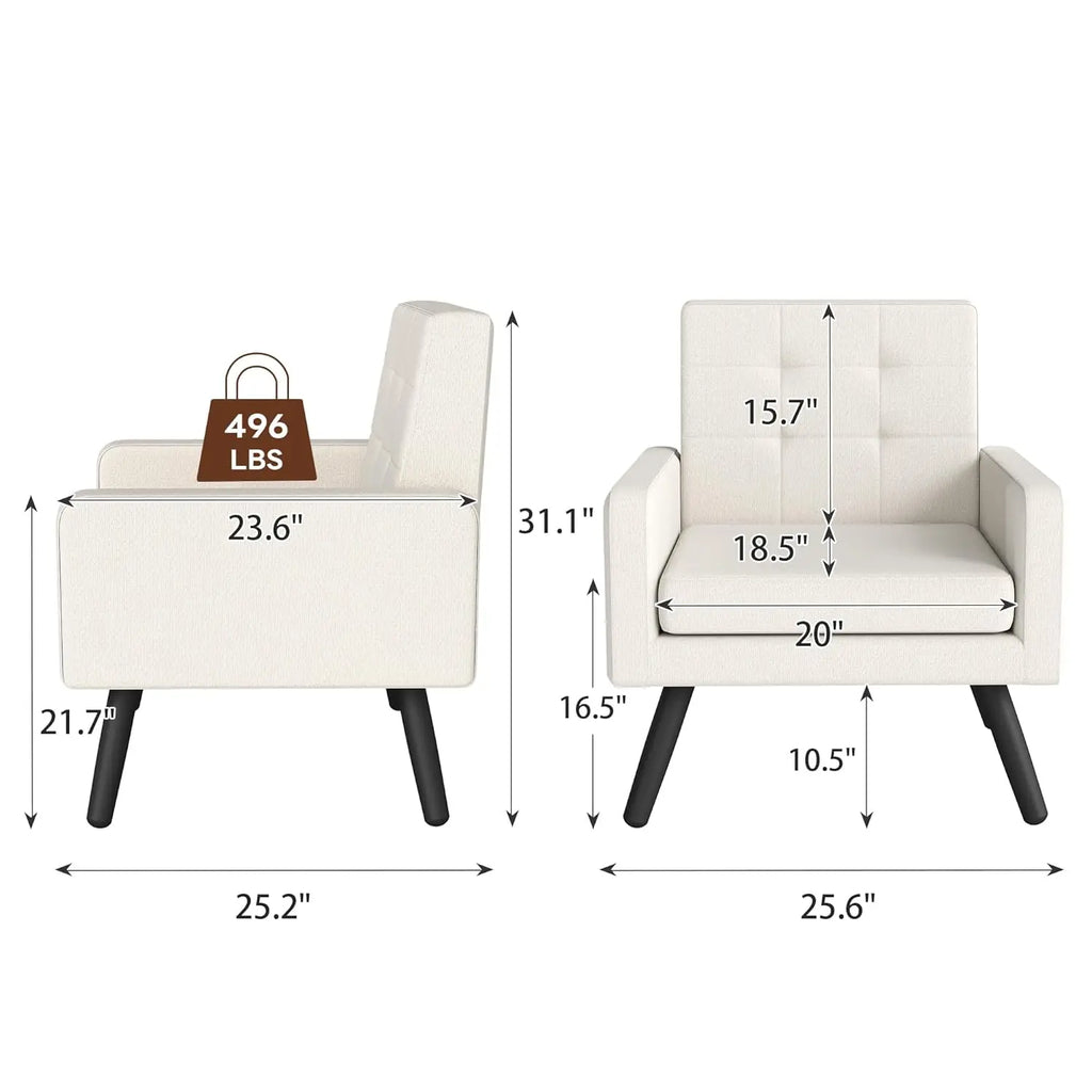 Mid-Century Upholstered Accent Chair