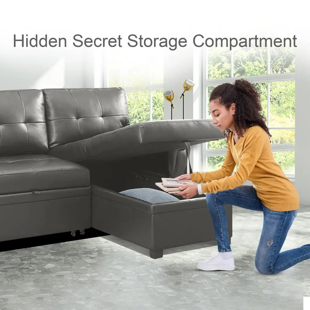 L Shaped Sectional Couch with Storage
