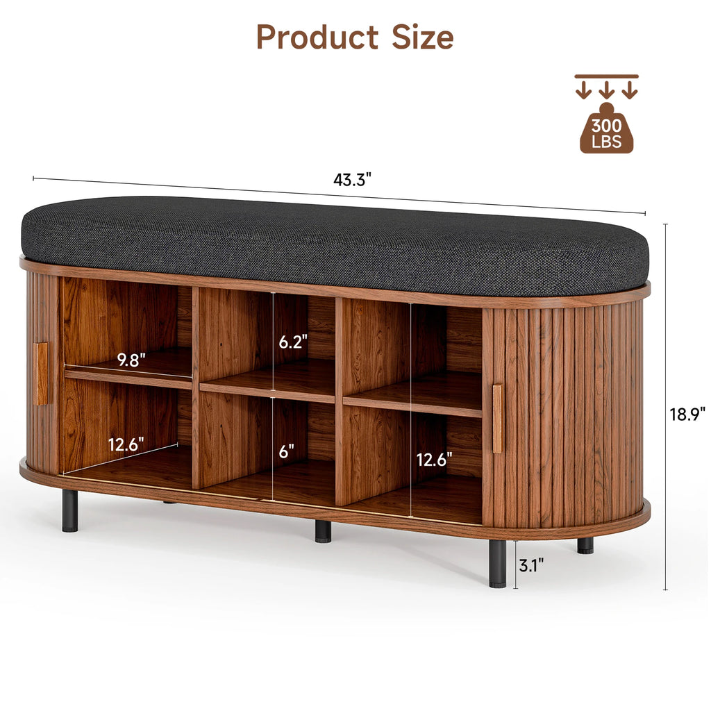 Shoe Bench Organizer with Storage