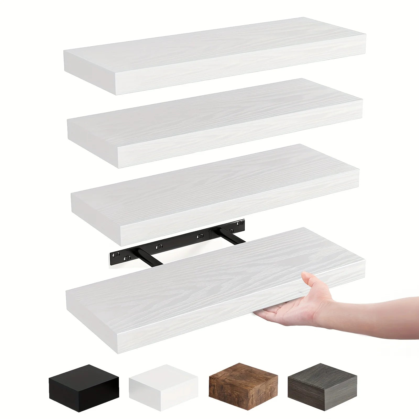 4/8pcs 15.8in Floating Shelves For Wall