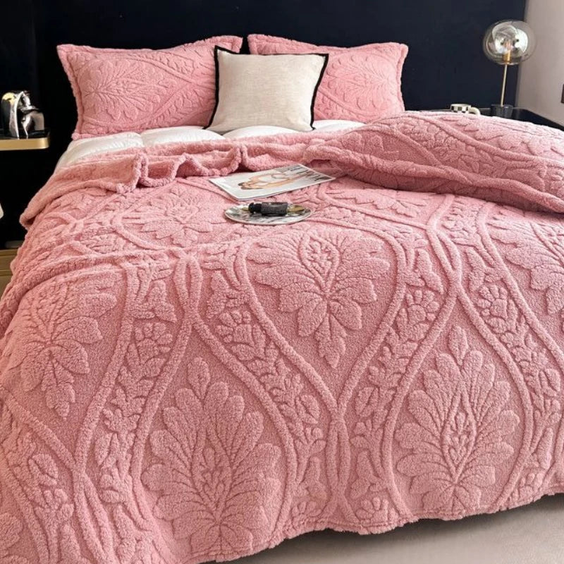 European Style 3D Floral Printed Blanket