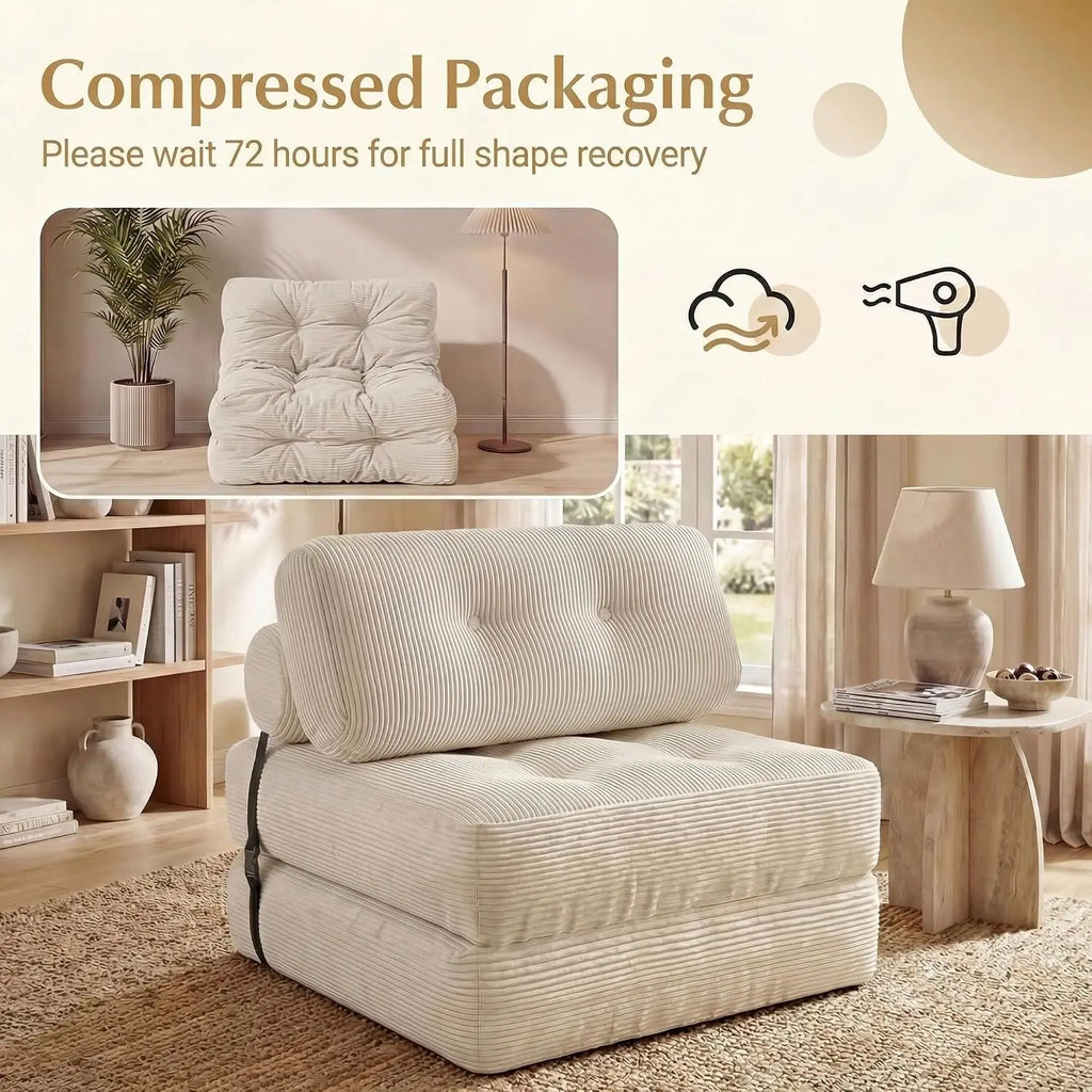 Convertible Folding Sofa Bed with Pillow