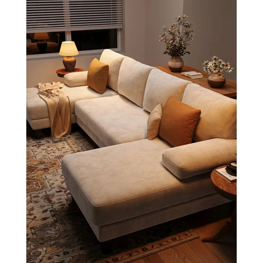 Modern Sectional Couch with Double Chaise