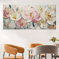 Abstract floral canvas painting