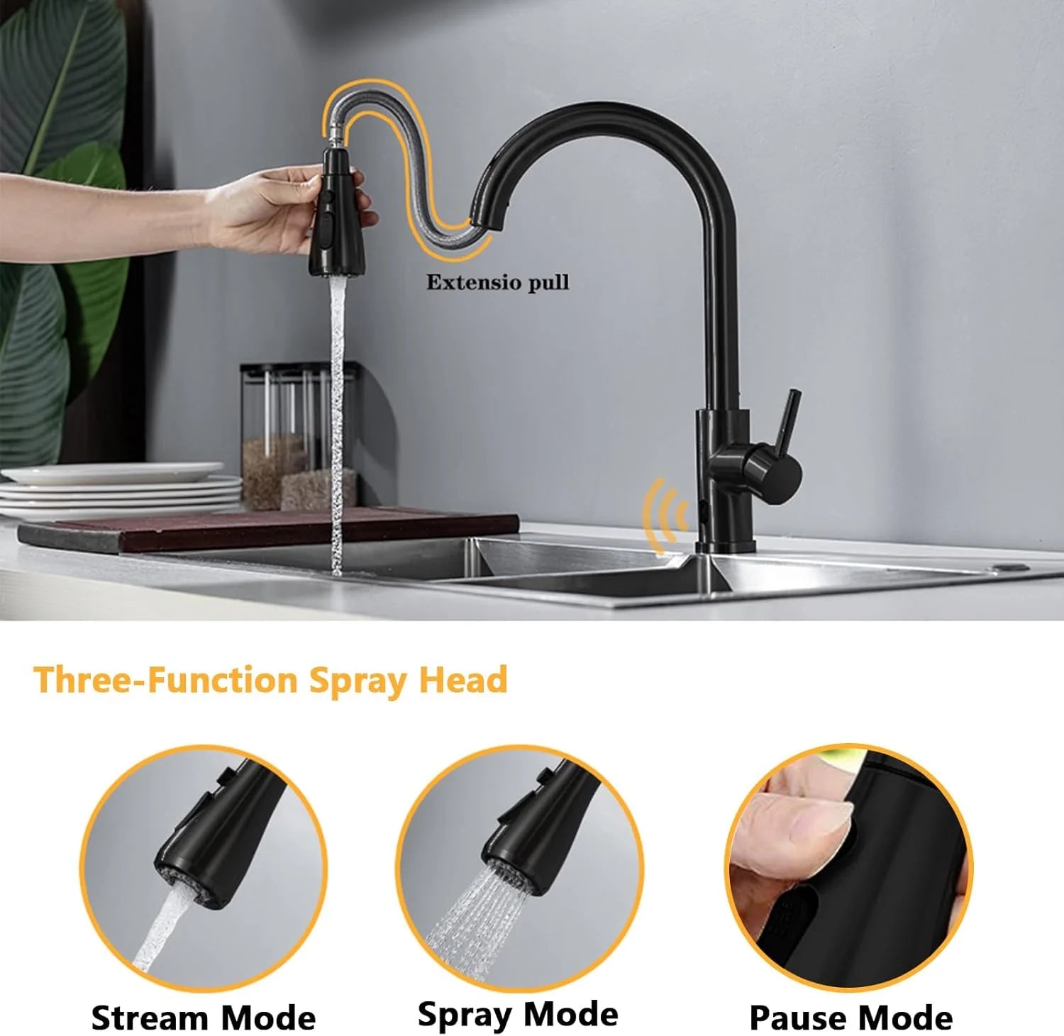 Smart Touchless Kitchen Faucet