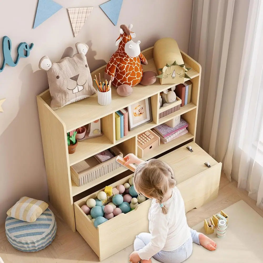 Children's Bookcase and Toy Storage Organizer