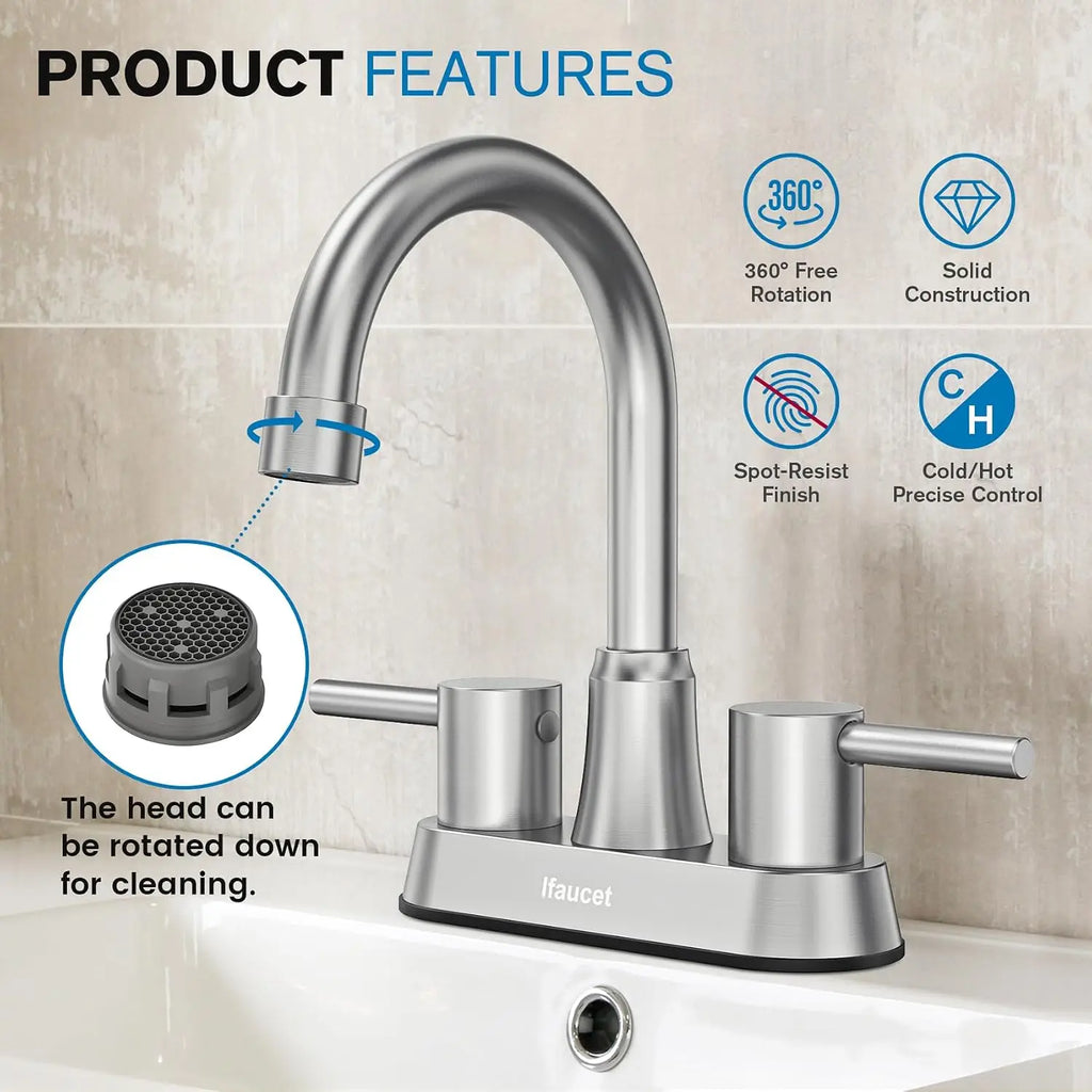 Brushed Nickel Bathroom Faucet