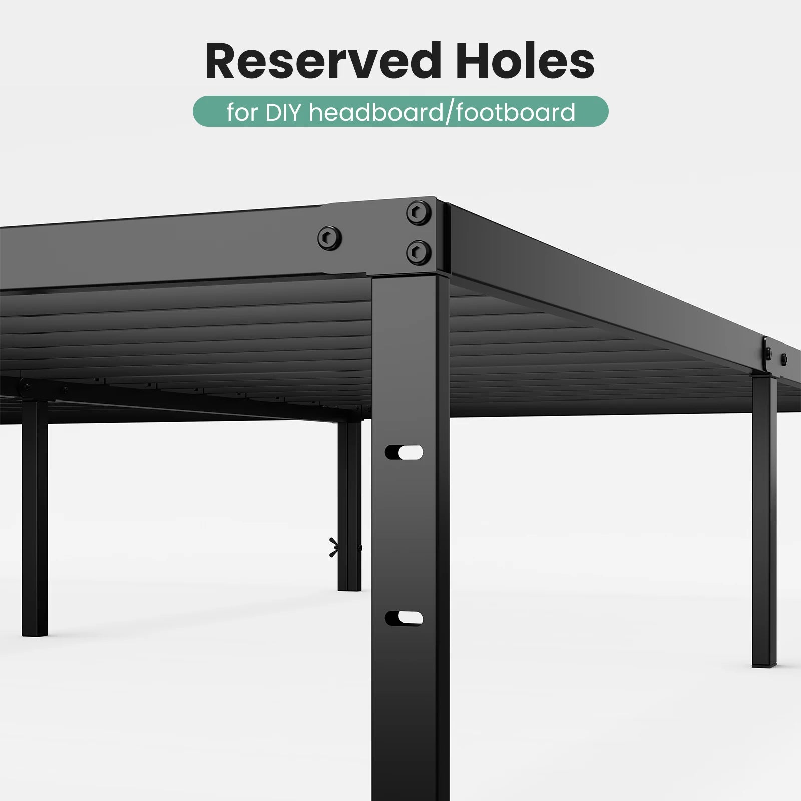 Metal Platform Bed Frame with Storage Space