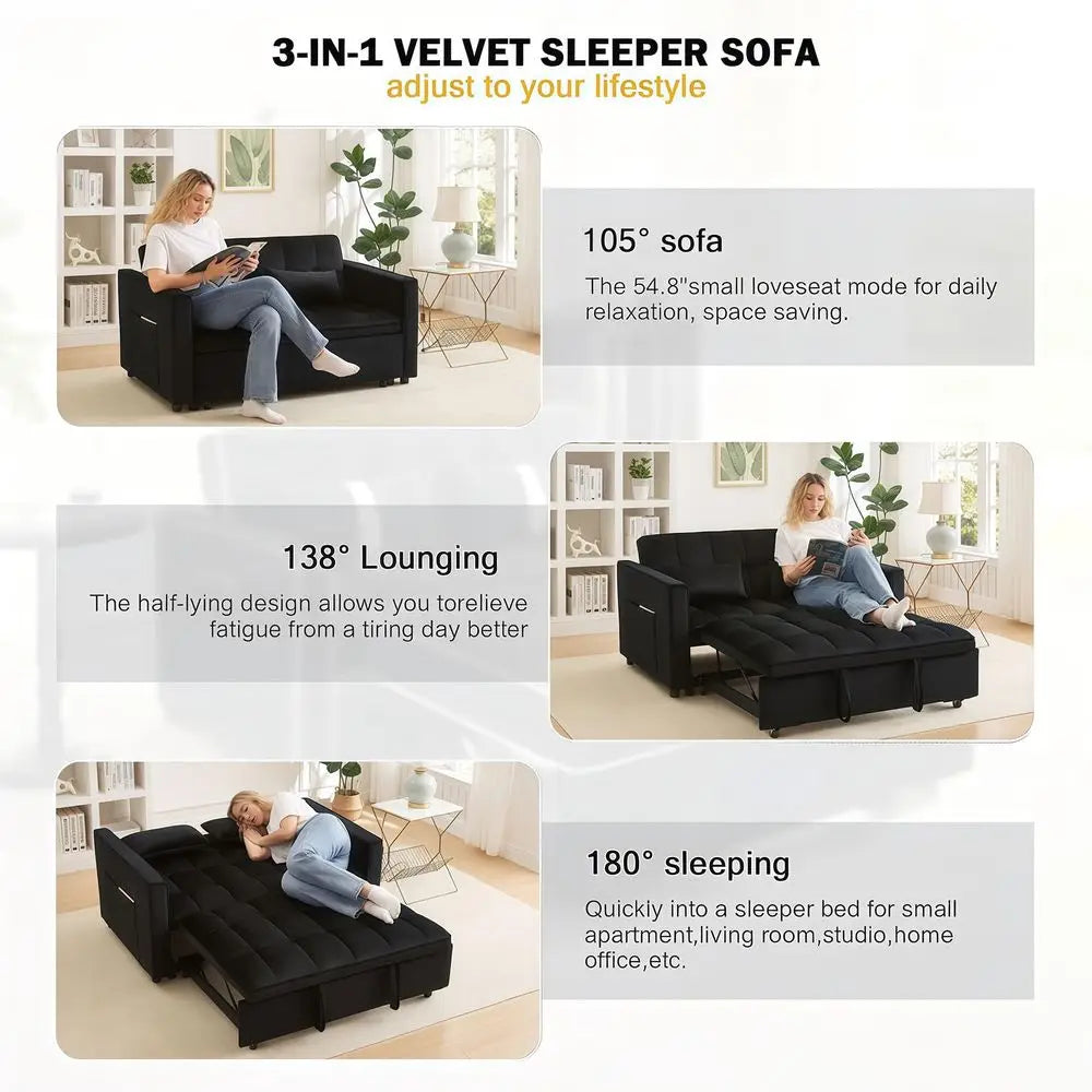 Boneless Convertible Loveseat Sofa