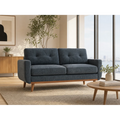 Mid-Century Modern Upholstered Loveseat
