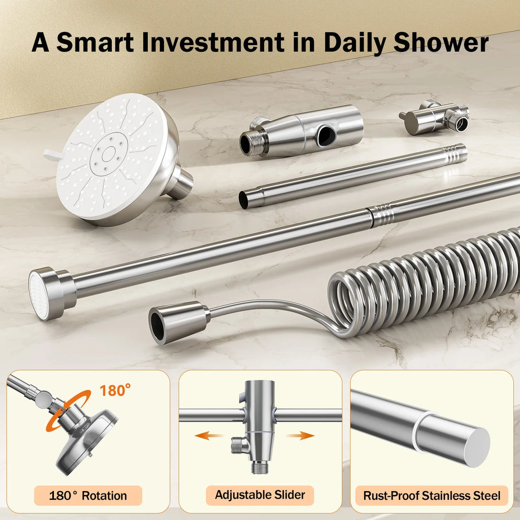 Dual Shower Head with Original Adjustable Slider
