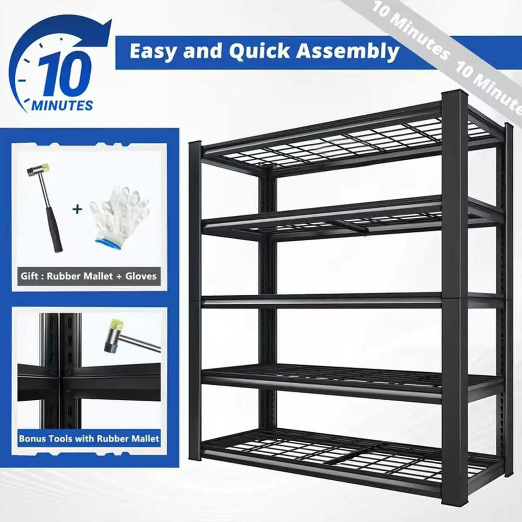 Adjustable Metal Double Layer Column Shelving