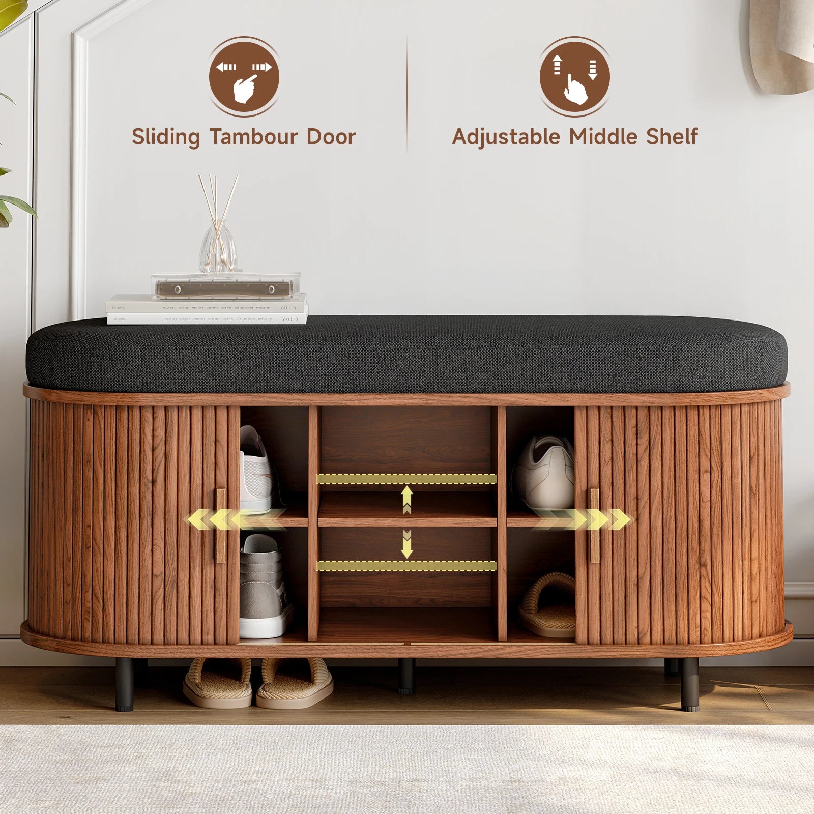 Shoe Bench Organizer with Storage