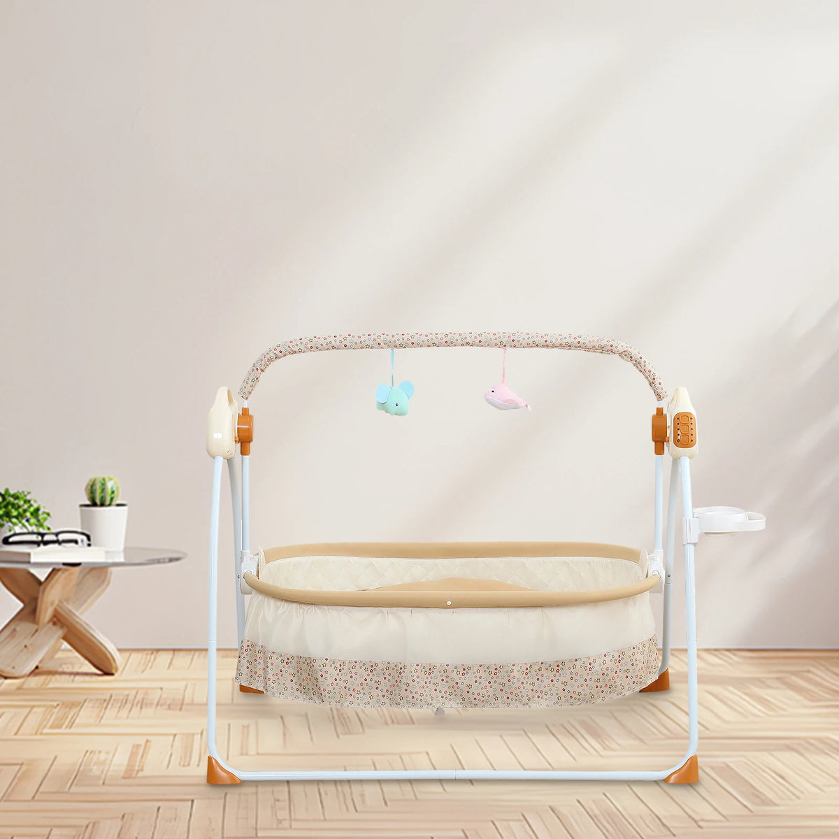 Foldable Swinging Electric Baby Cradle