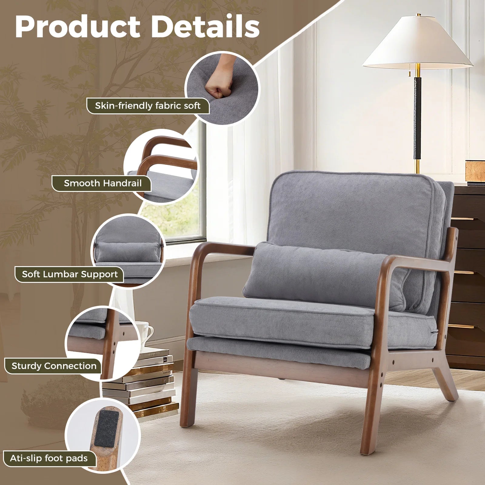 Mid Century Modern Chair with Arms