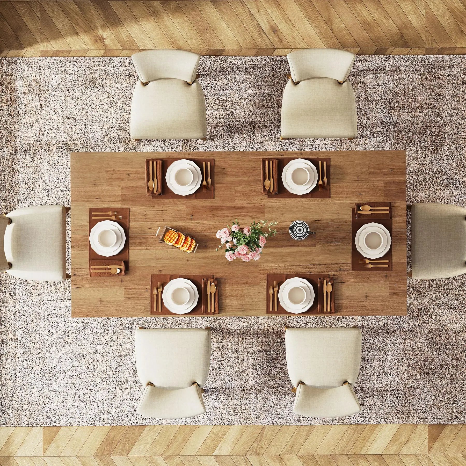 Farmhouse Rectangular Dining Table