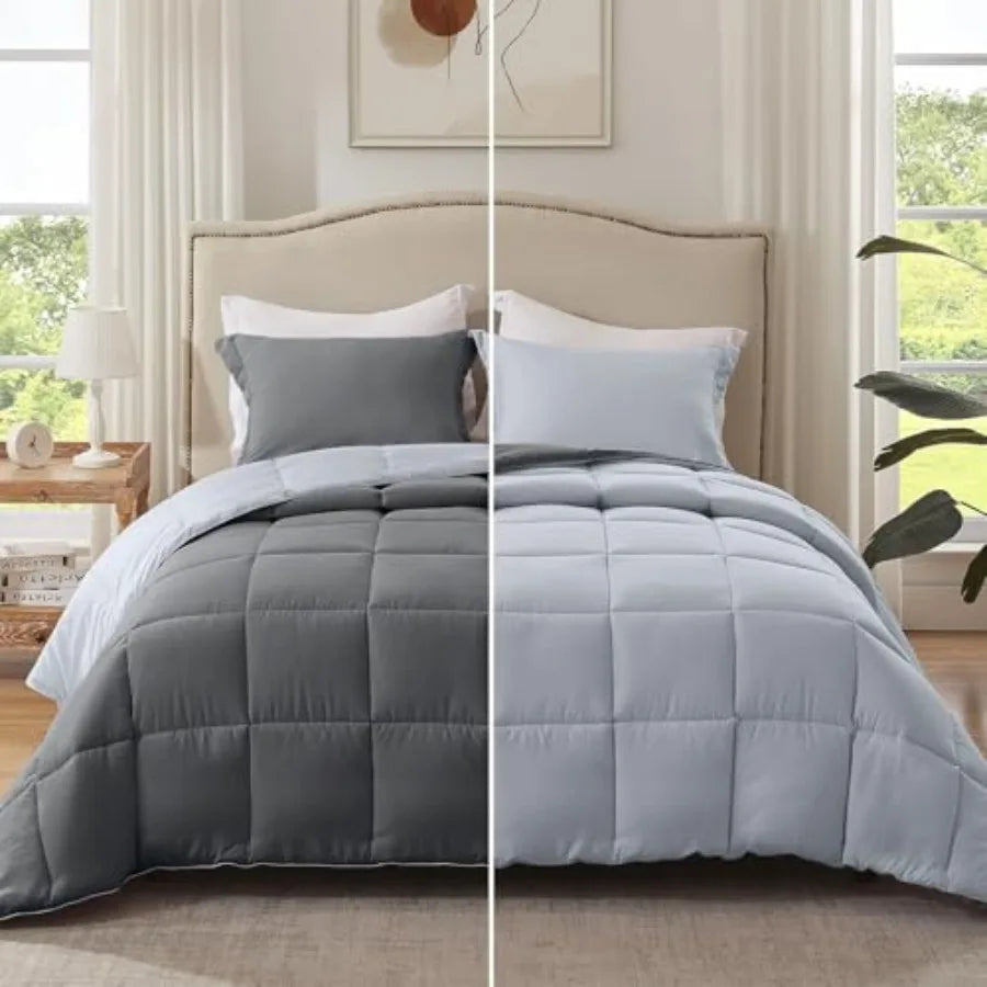 Grey Comforter Set Grey - Reversible