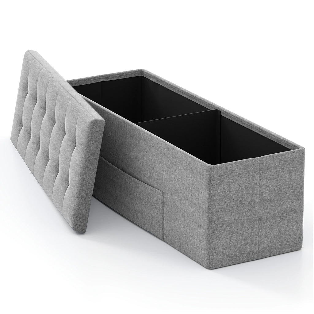 Fabric Folding Storage Ottoman Storage Chest