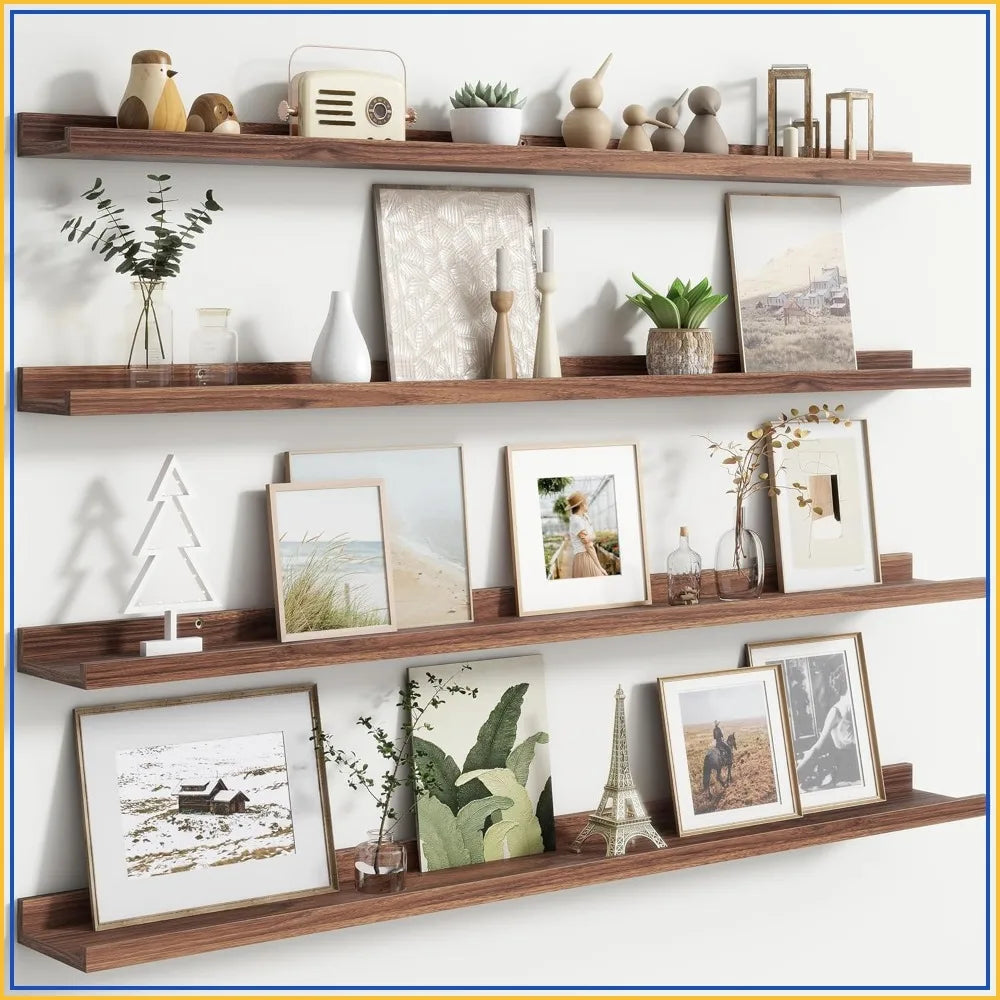 48 Inch Floating Picture Ledge Shelves Set of 4