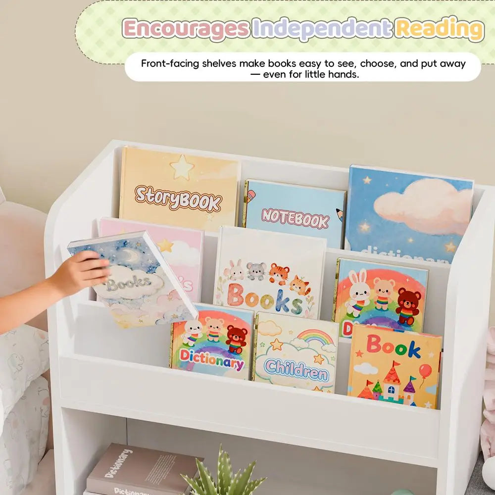 Kids Bookshelf with Reading Nook