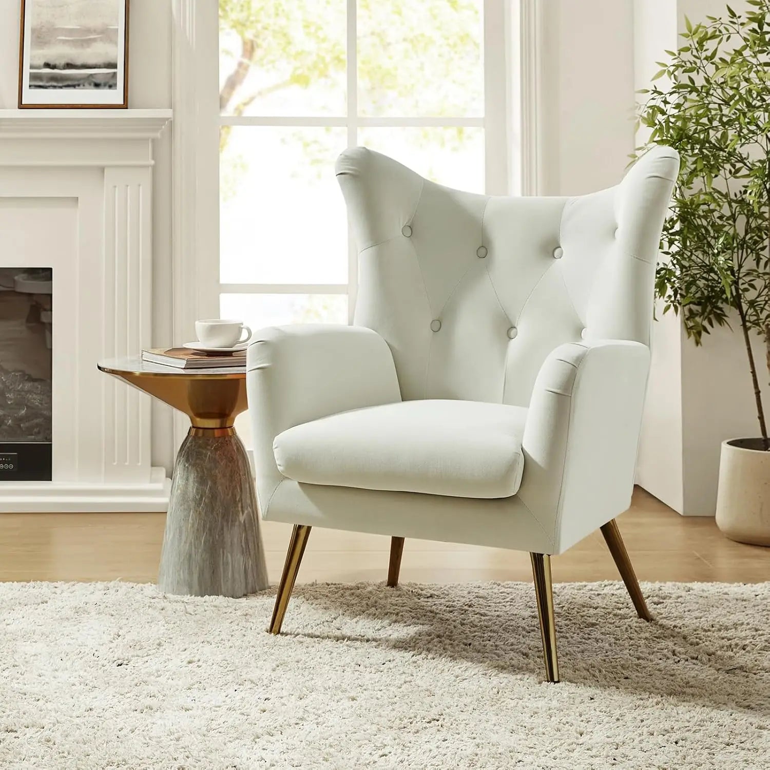 Modern Wingback Arm Chair