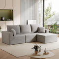 L-Shaped Deep Seated Upholstered Couch