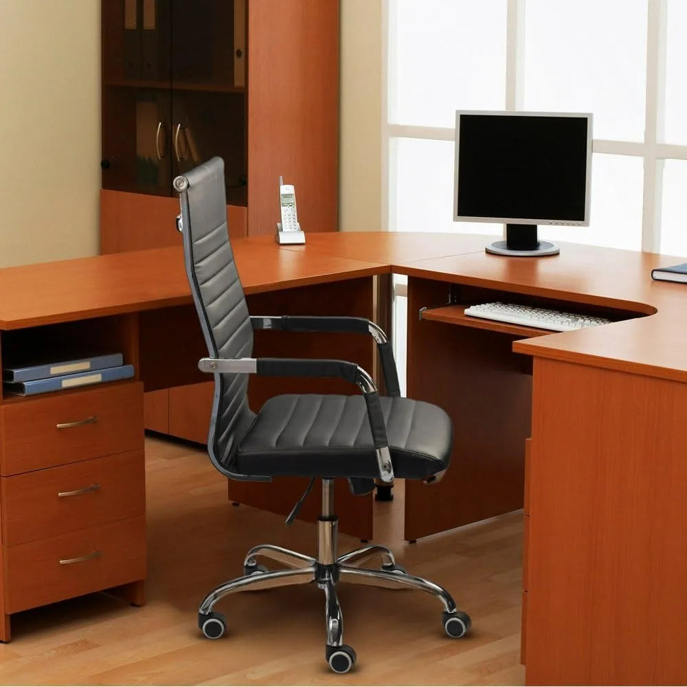 Ribbed High Back Office Chair