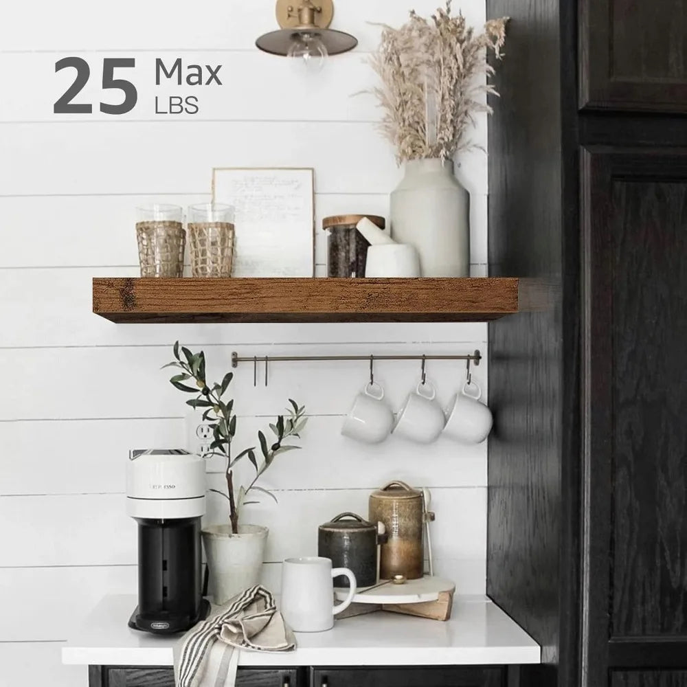 Farmhouse Rustic Floating Shelves Set of 3