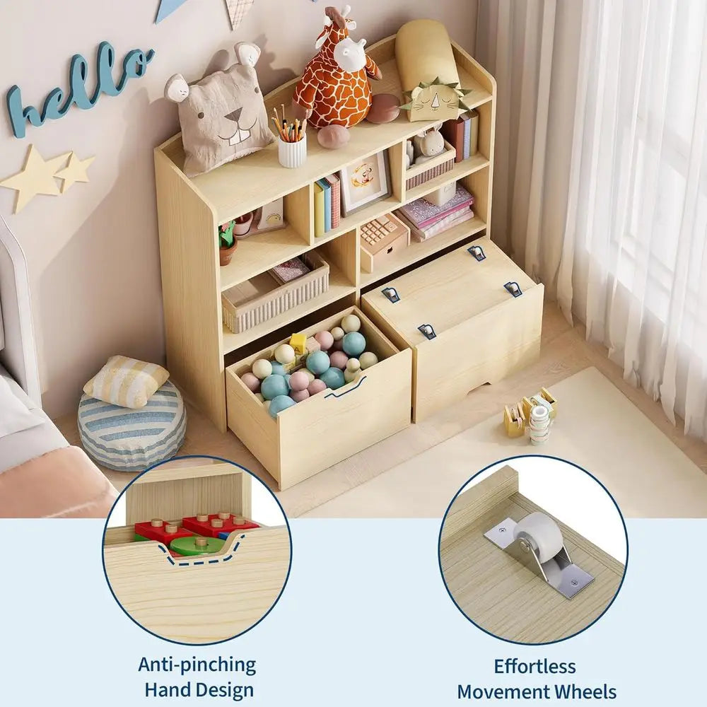 Children's Bookcase and Toy Storage Organizer