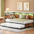 Industrial Style Daybed with Trundle