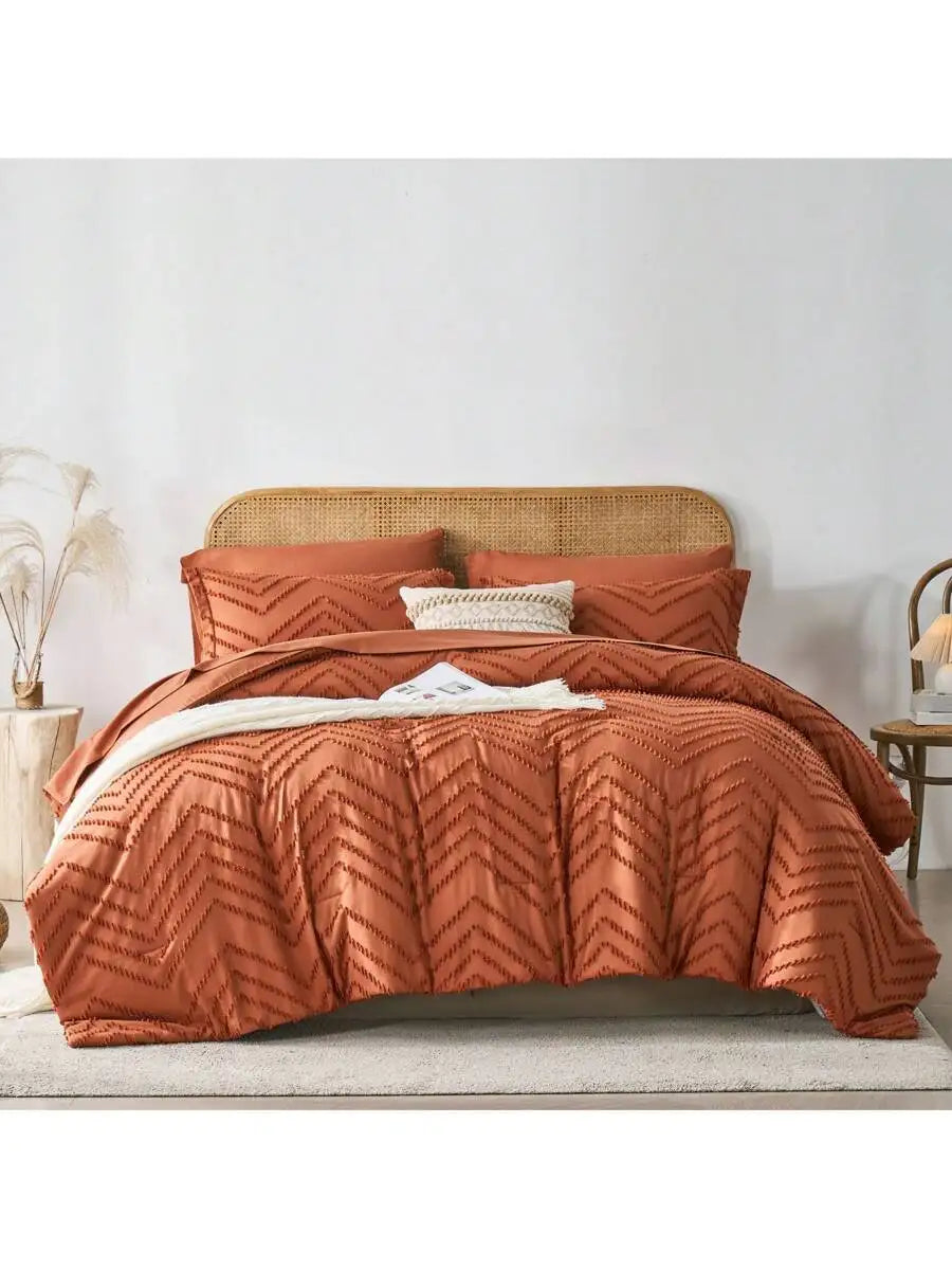7-Piece Cozy Cut Flower Comforter Sets- Twin/Full/Queen/King Summer Bedding