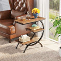Modern Industrial C-Shaped End Table