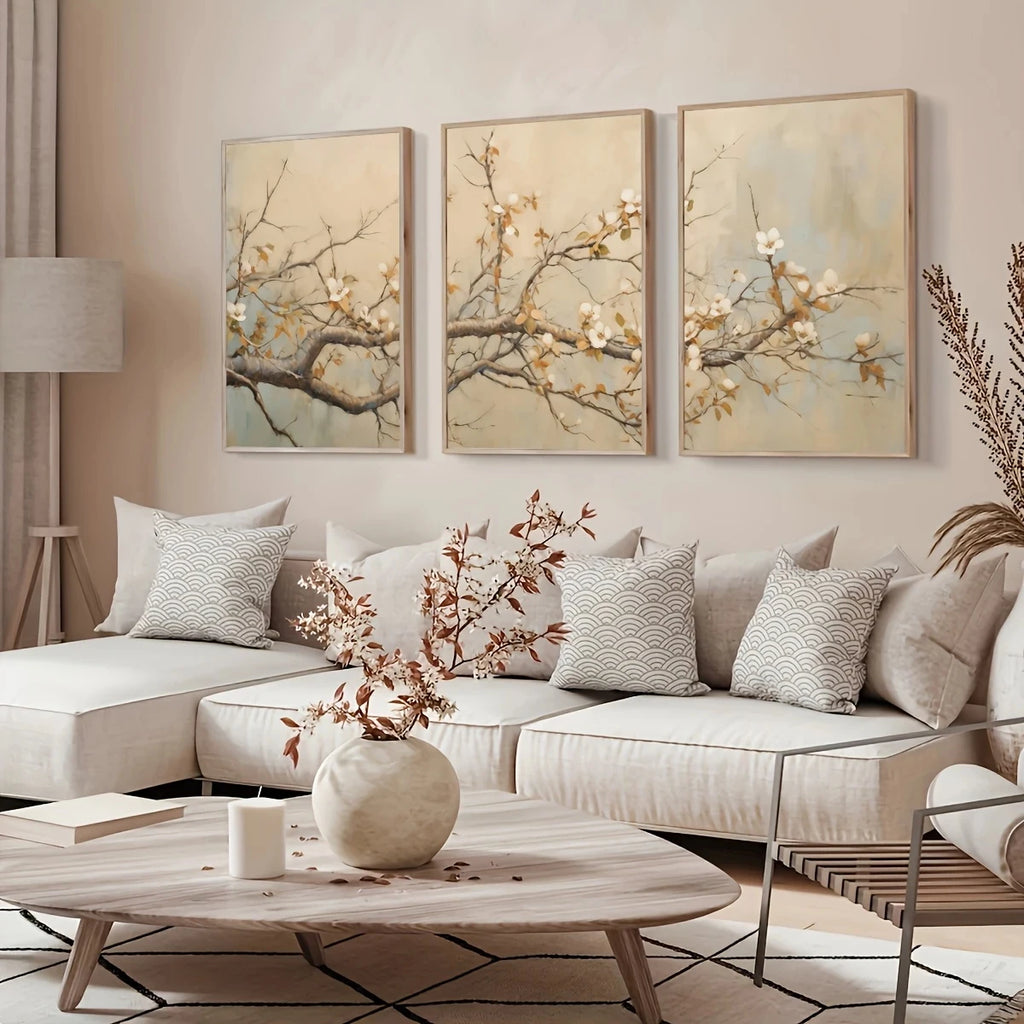 3pcs/Set Watercolor Bohemian Branch Flower Art