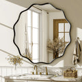 Round Decorative Wall Mirror with Deep Frame